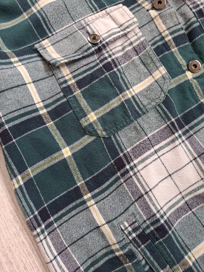 Camisa de mujer de franela a cuadros verde/blanco Cache Cache - Talla 34 – photo 7